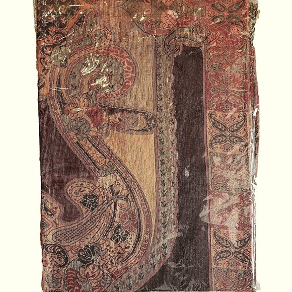 Pashmina Silk Scarf - New packaging. Red/Burgundy/Orange - Inventory Reduction - Picture 2 of 2